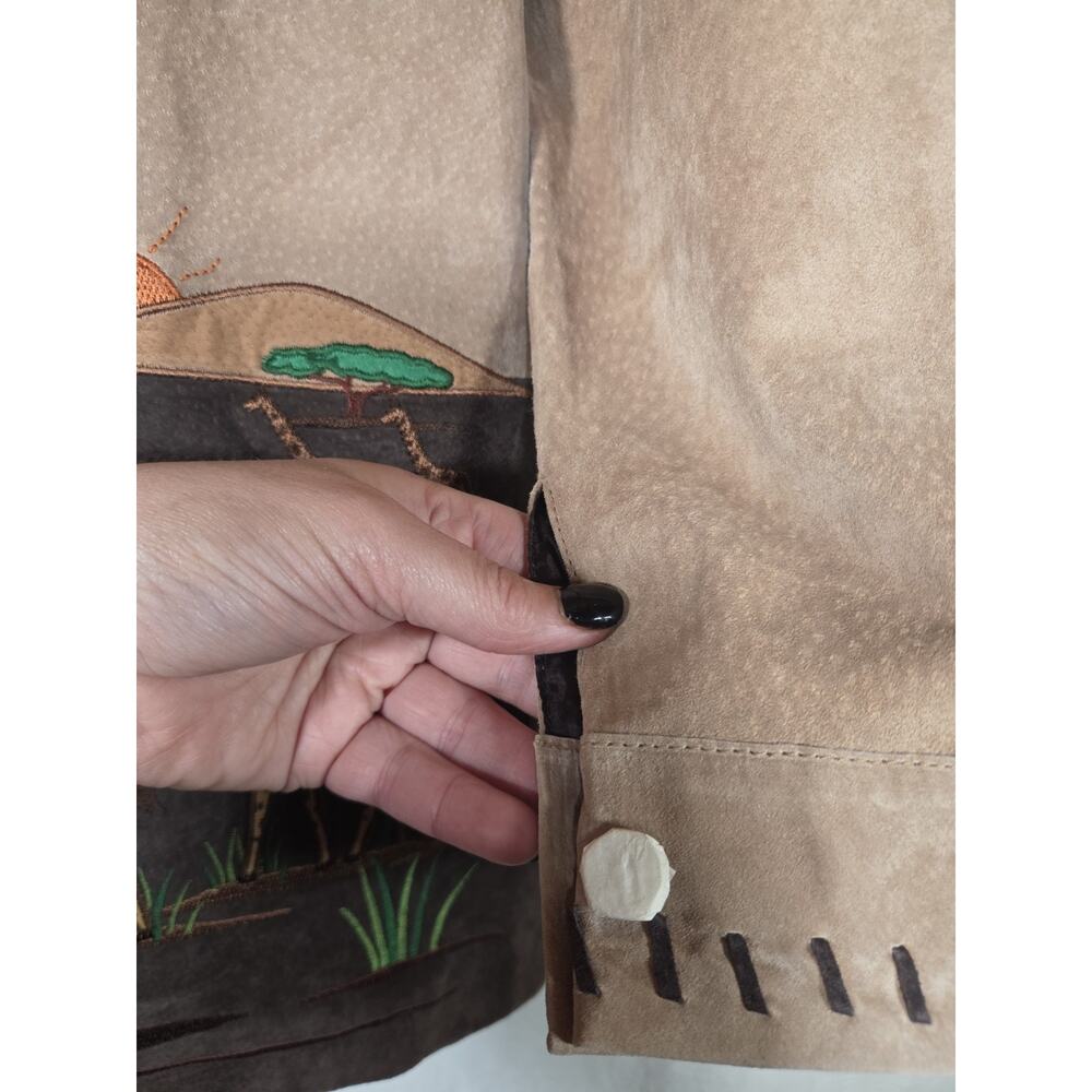 NWT Quacker Factory Safari Jacket Women’s Med. Leather Full Zip - Picture 8 of 14